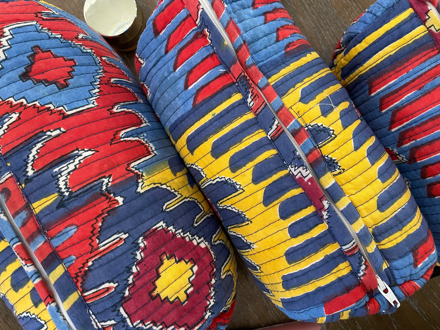 Wanderlust Waves Handblock Printed Multiuse Pouch