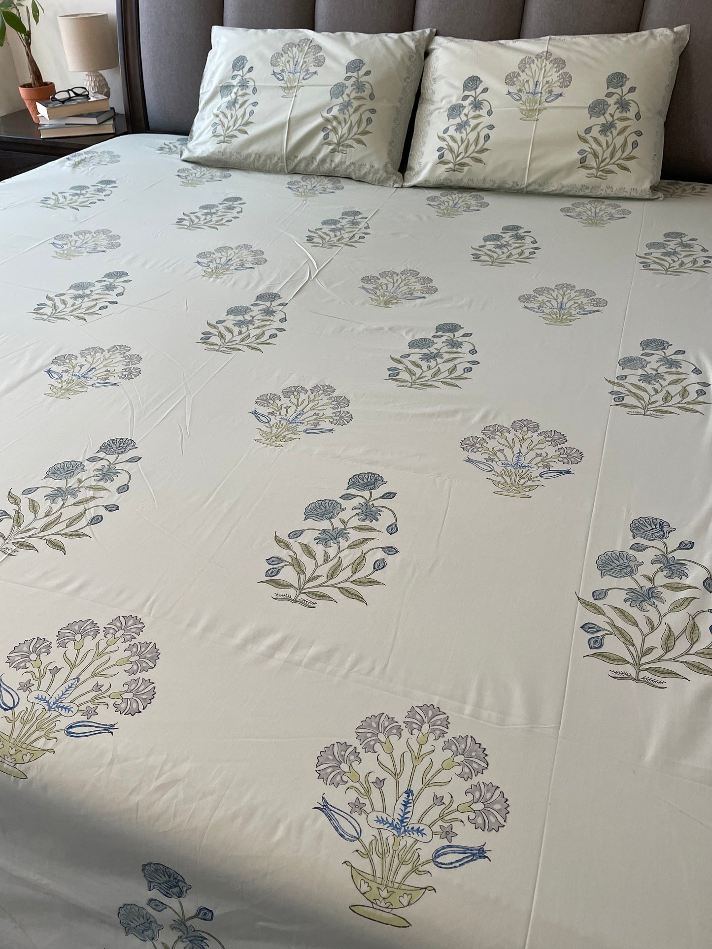 Whimsical Wonders Handblock Printed Cotton Bedsheet