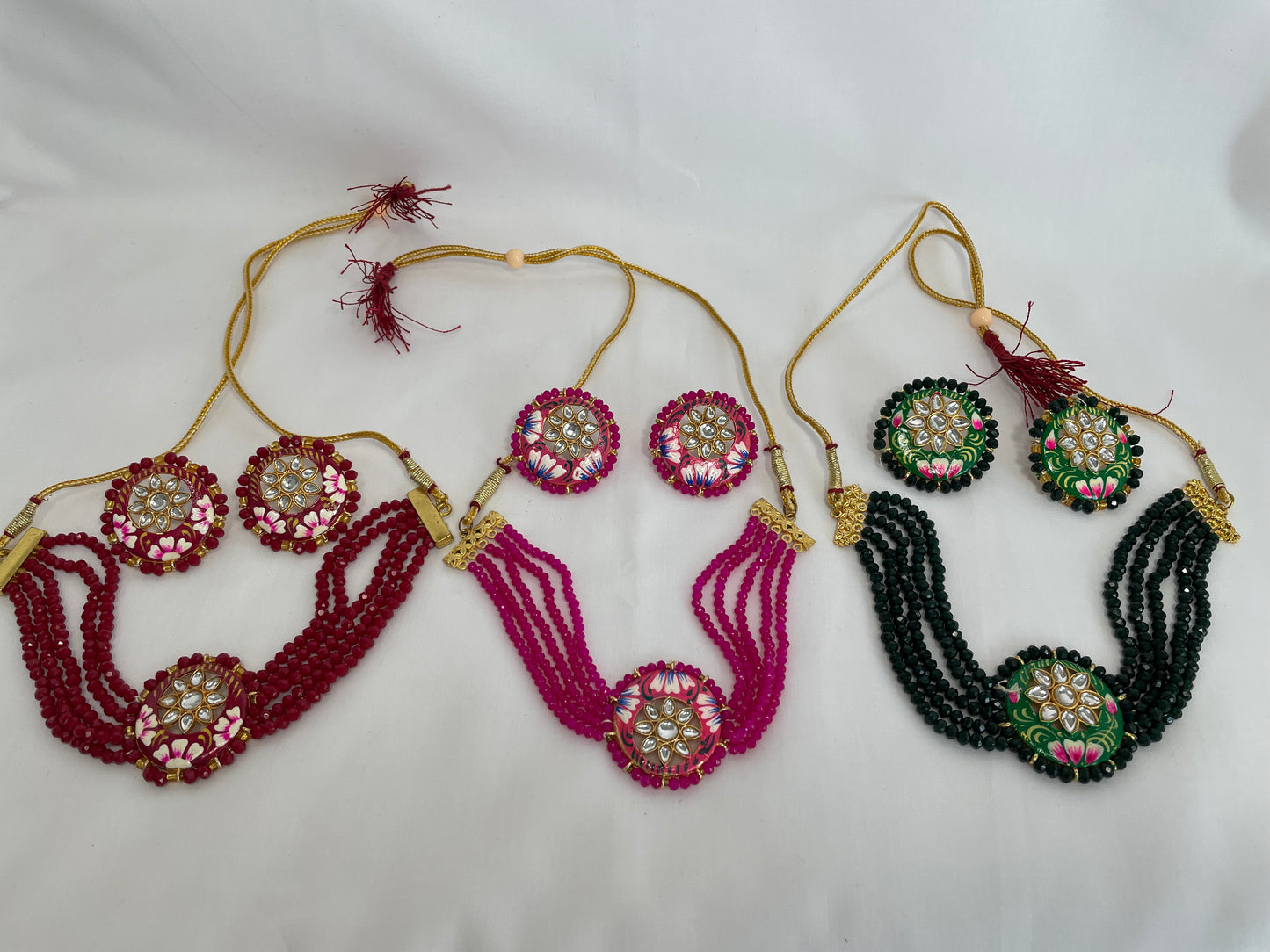 Crystal Short Necklace with Earrings