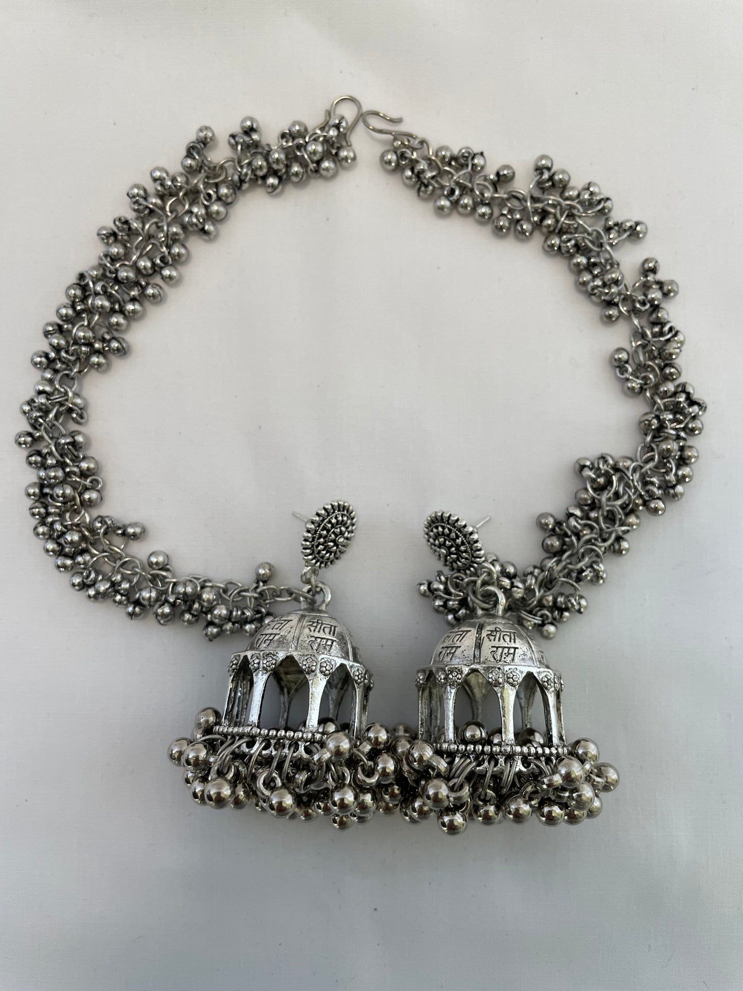 Sita-Ram Earrings with Hair Chain