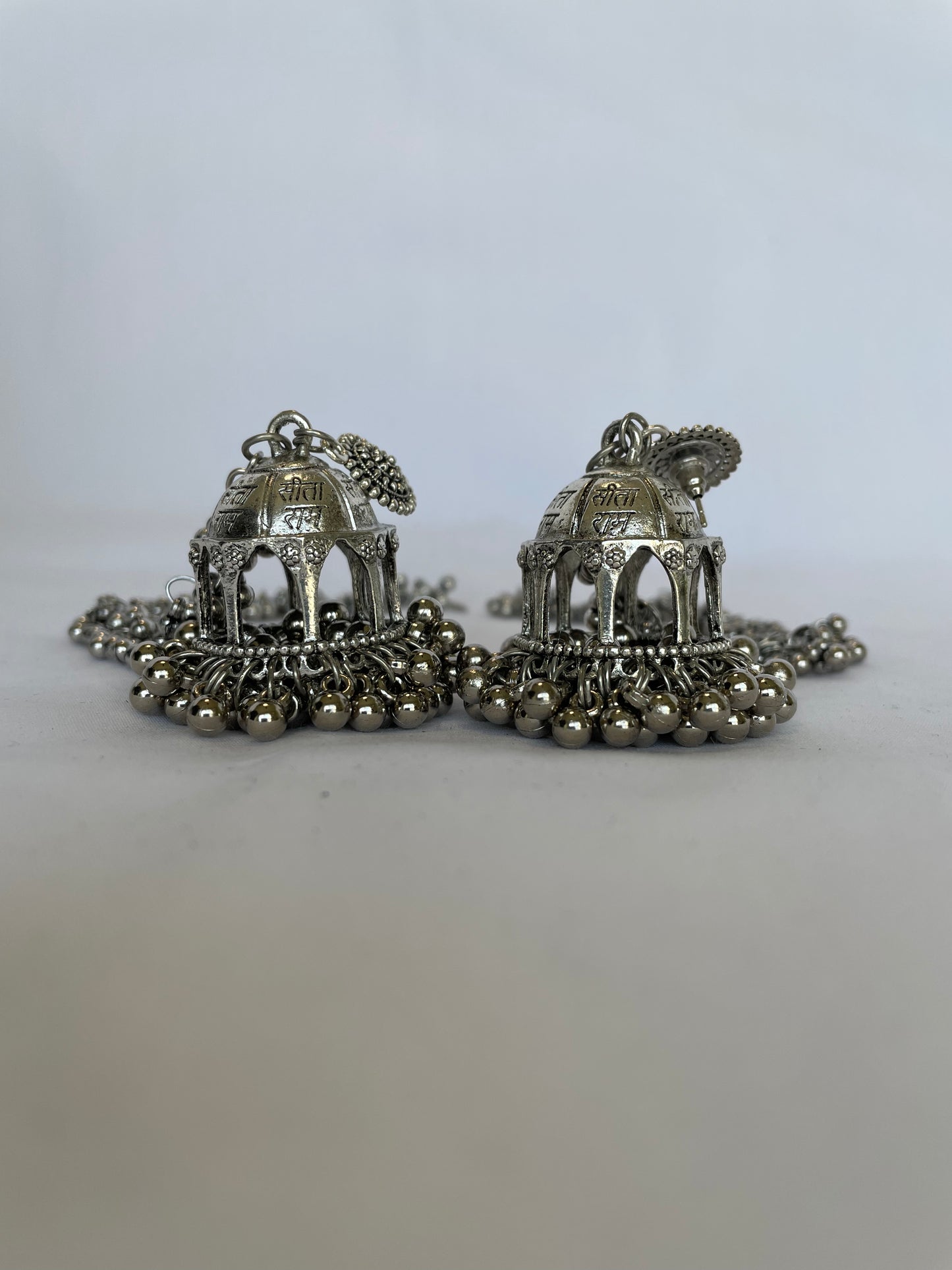 Sita-Ram Earrings with Hair Chain