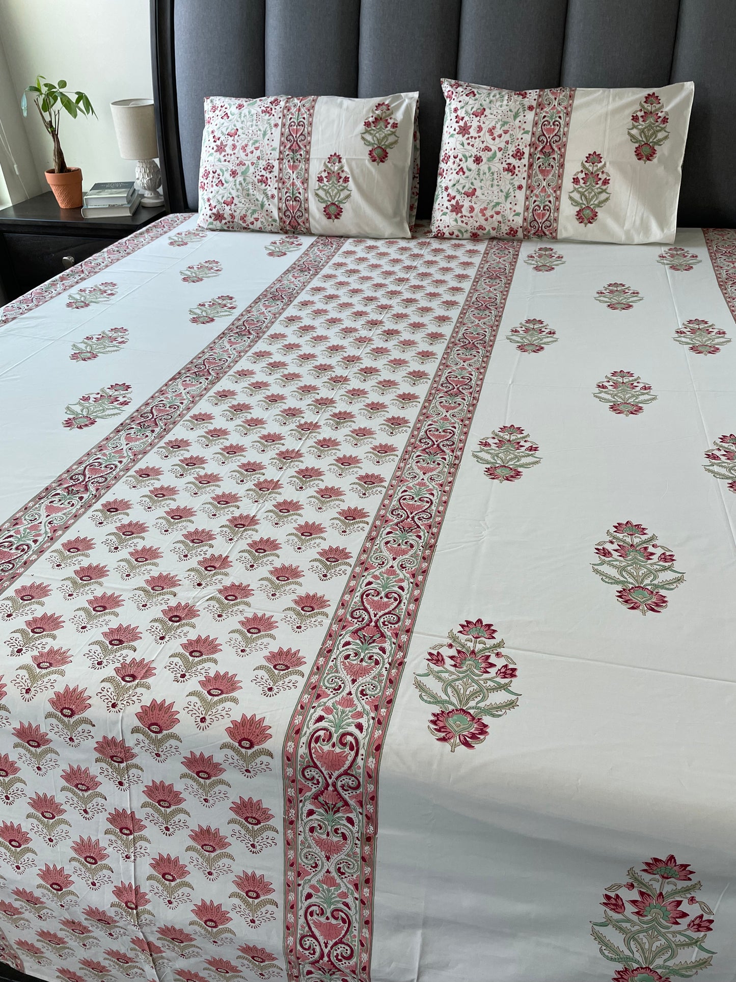 Botanical Beauty Handblock Printed Sheet