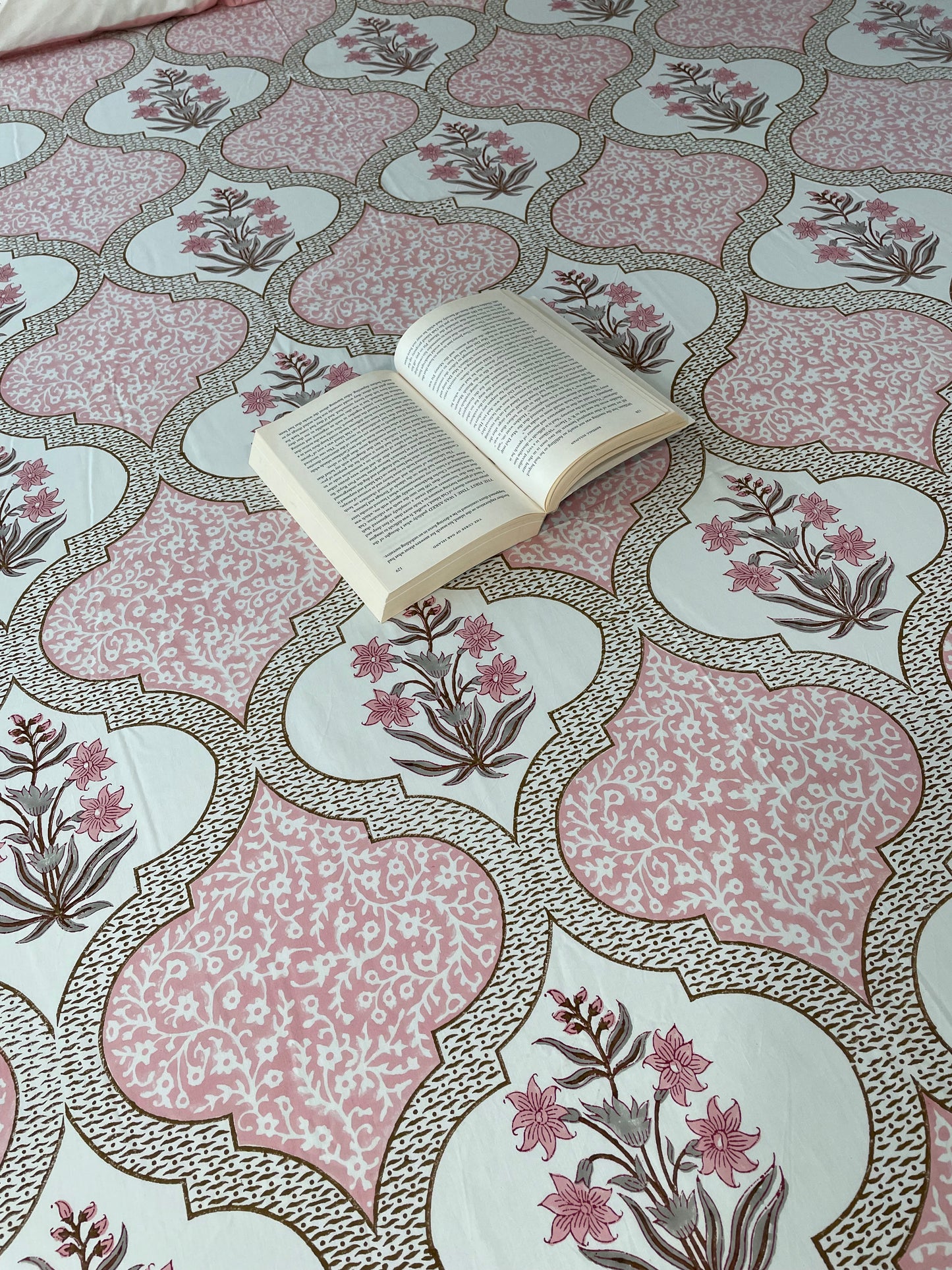 Blushing Bloom Handblock Printed Sheet