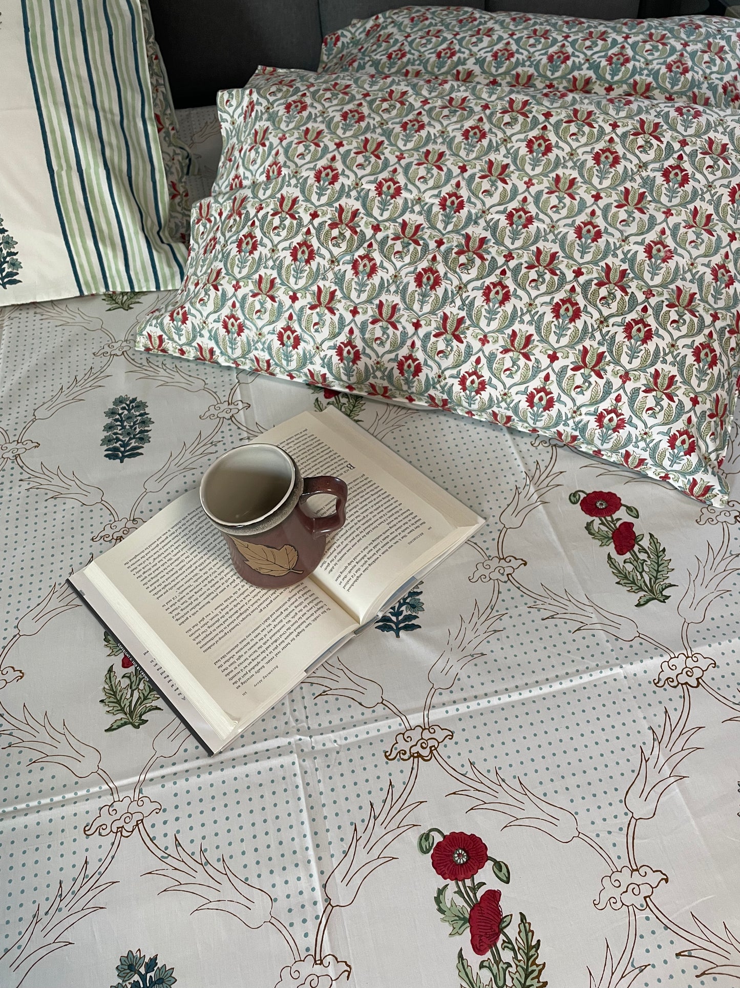 Garden Grove Handblock Printed Cotton Bedsheet
