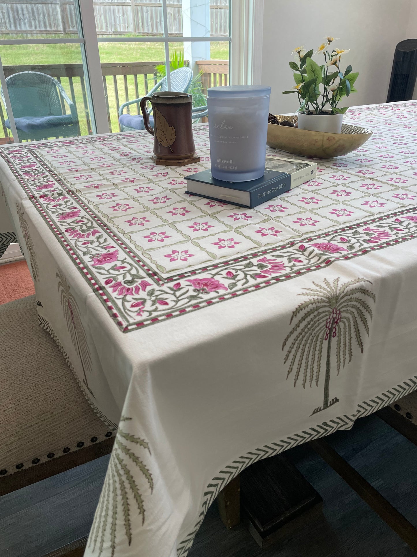 Artisan Charm Handblock Printed Tablecloth