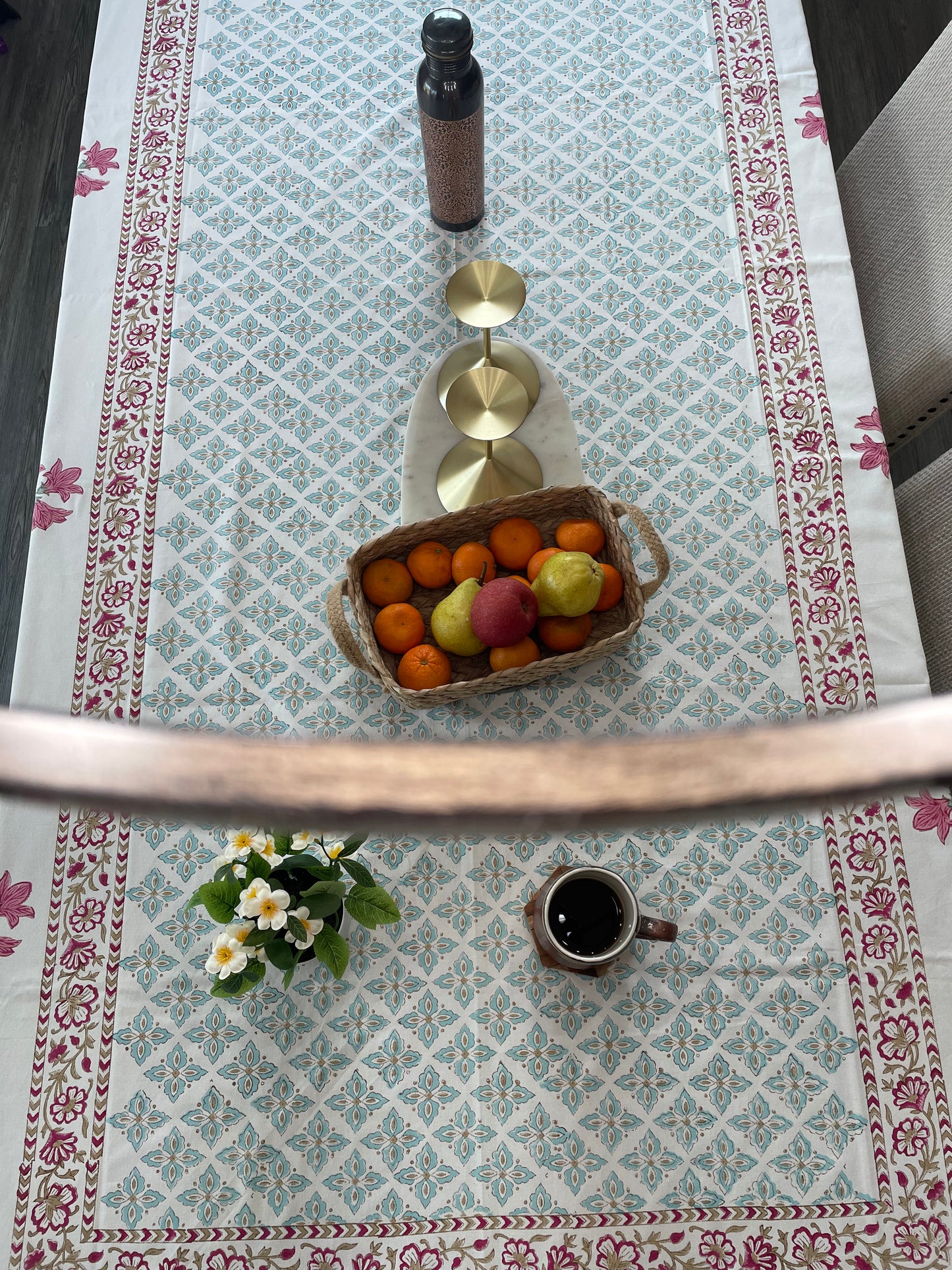 Crafted Elegance Handblock Printed Tablecloth