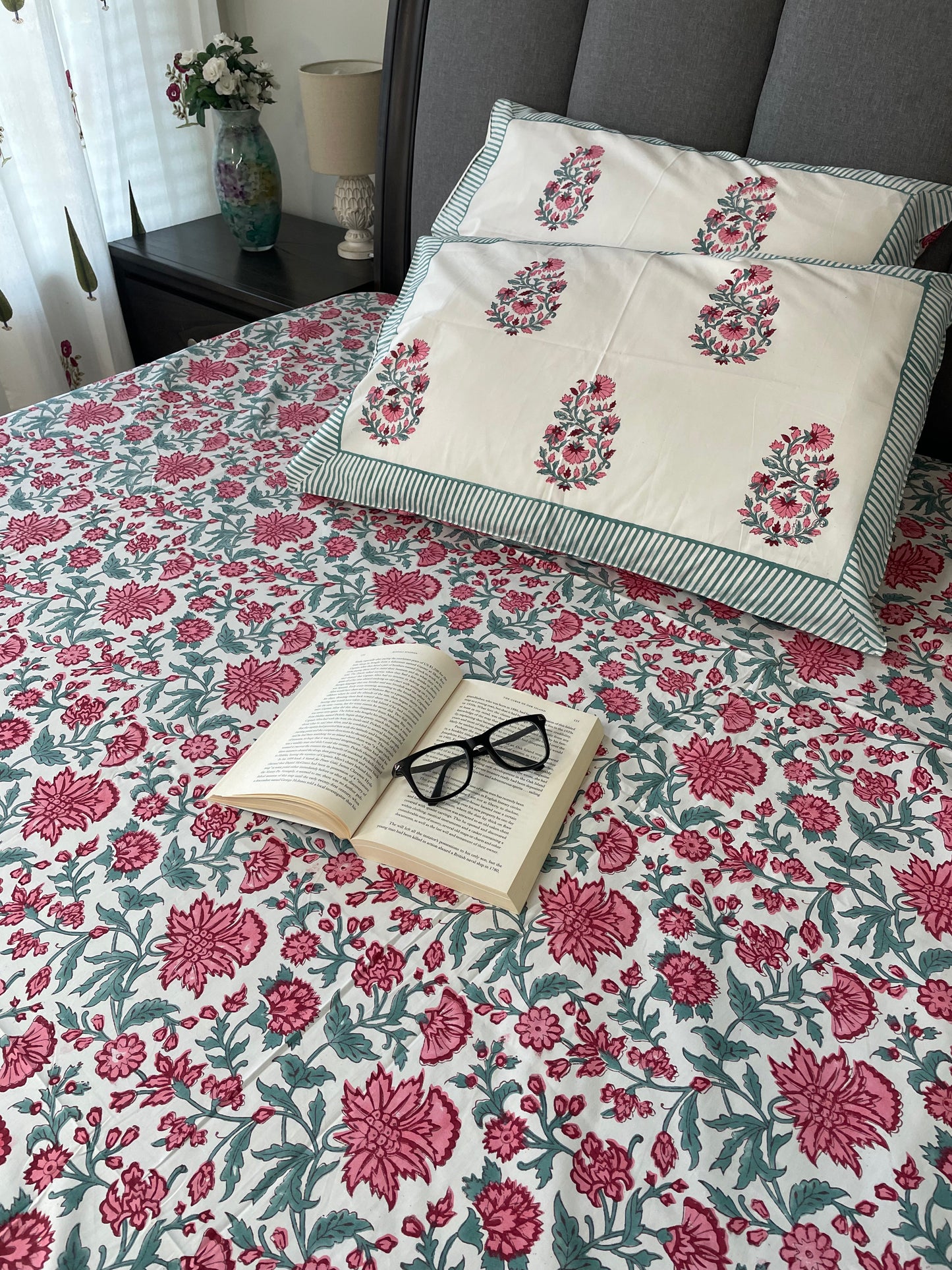 Harmony in Hues Handblock Printed Cotton Sheet