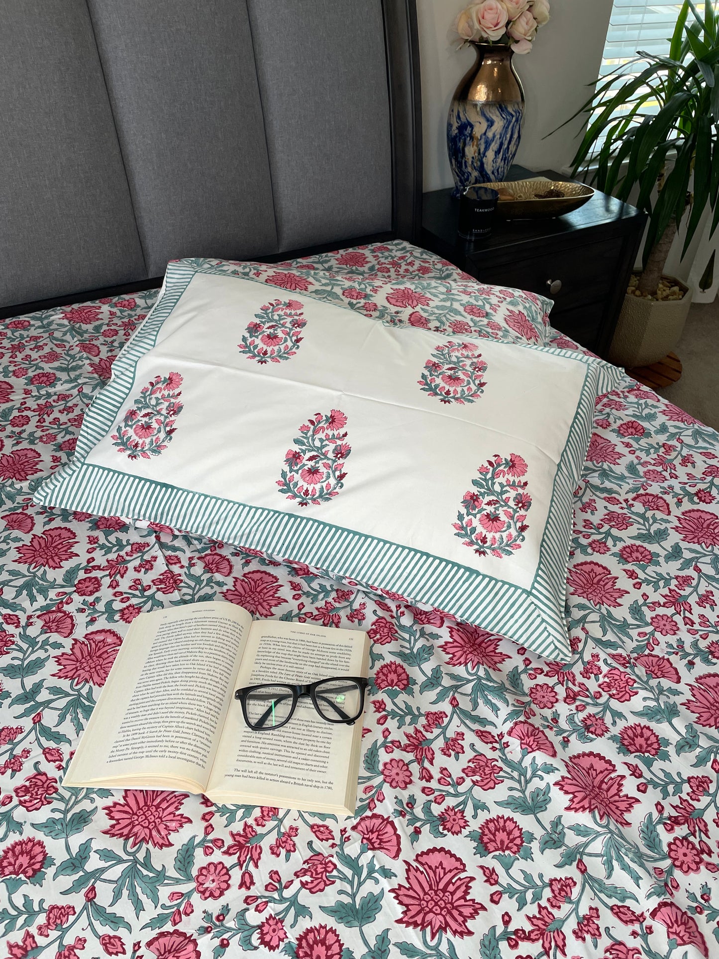 Harmony in Hues Handblock Printed Cotton Sheet