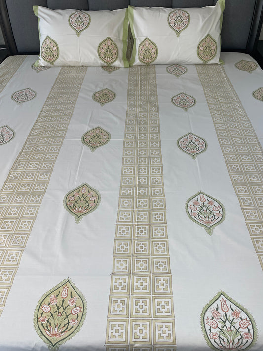 Royal Dreams Handblock Printed Cotton Sheet