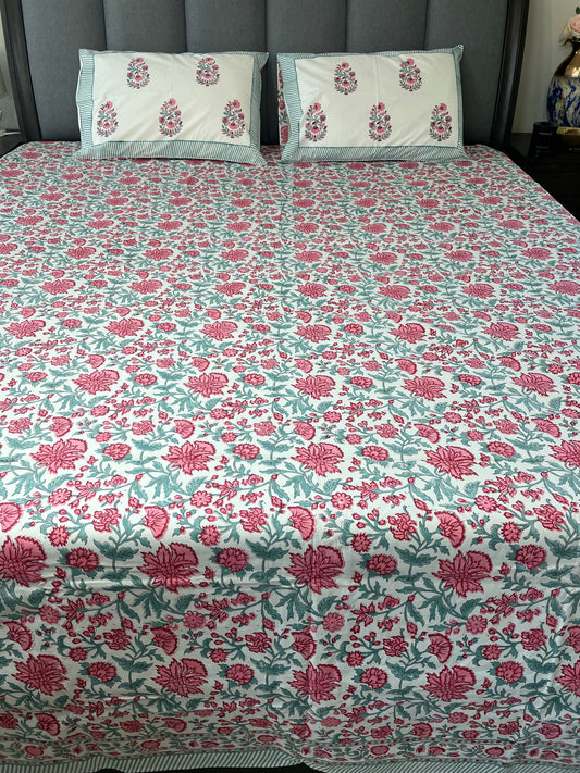 Harmony in Hues  Handblock Printed Cotton Sheet