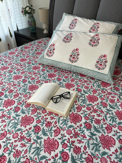 Harmony in Hues  Handblock Printed Cotton Sheet