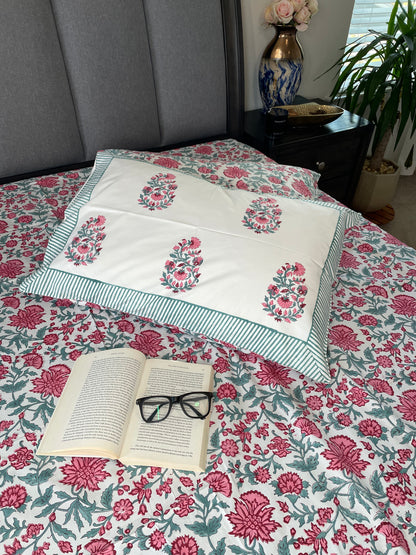 Harmony in Hues  Handblock Printed Cotton Sheet